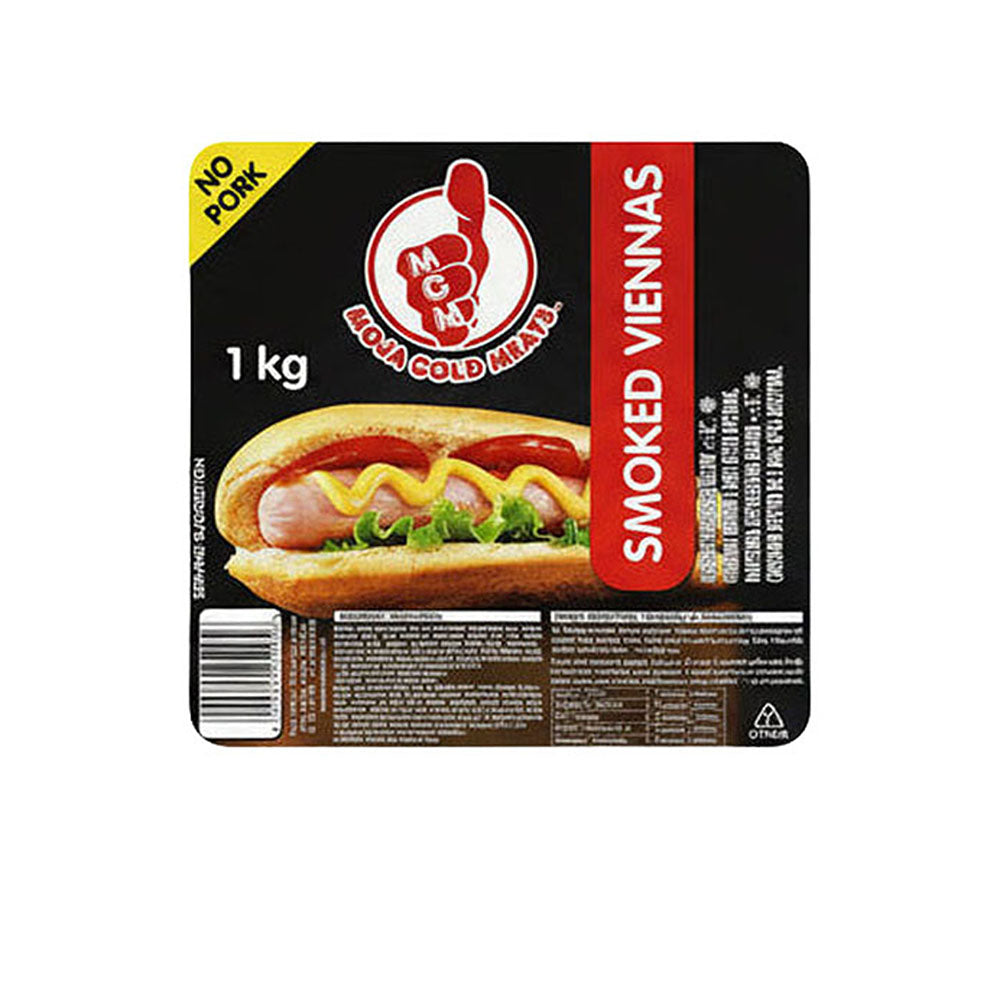 Smoked Chicken Viennas 1kg (Vacuum Packed)
