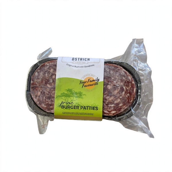 Premium Ostrich Burgers 500g Frozen