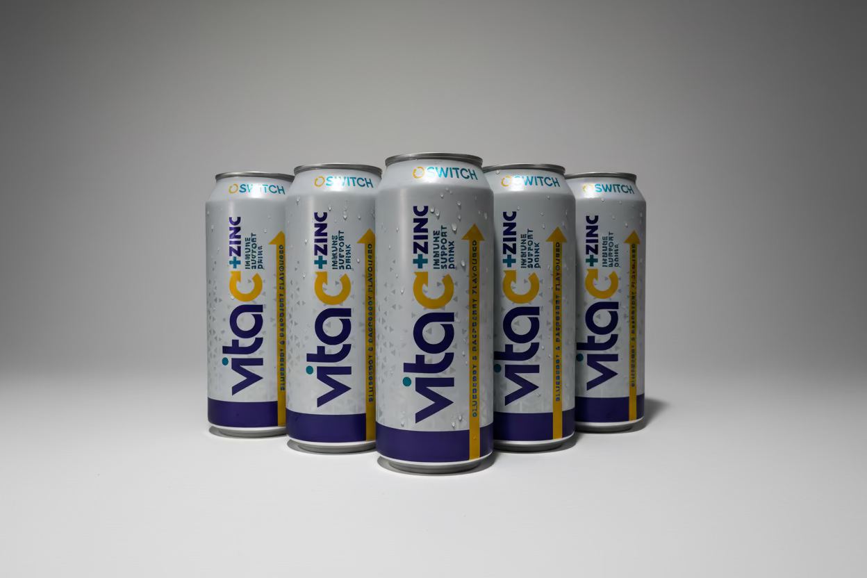 6X500ML SWITCH ENEREGY VITA C BLUEBERRY & RASBERRY