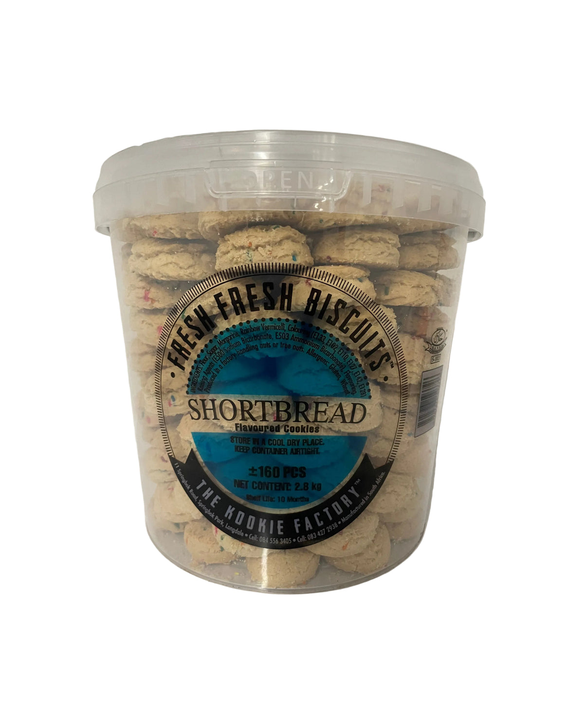 2.8KG THE KOOKIE FACTORY SHORTBREAD BISCUITES
