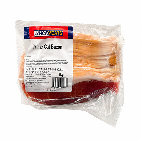 Sliced Prime Cut Bacon 1kg Frozen