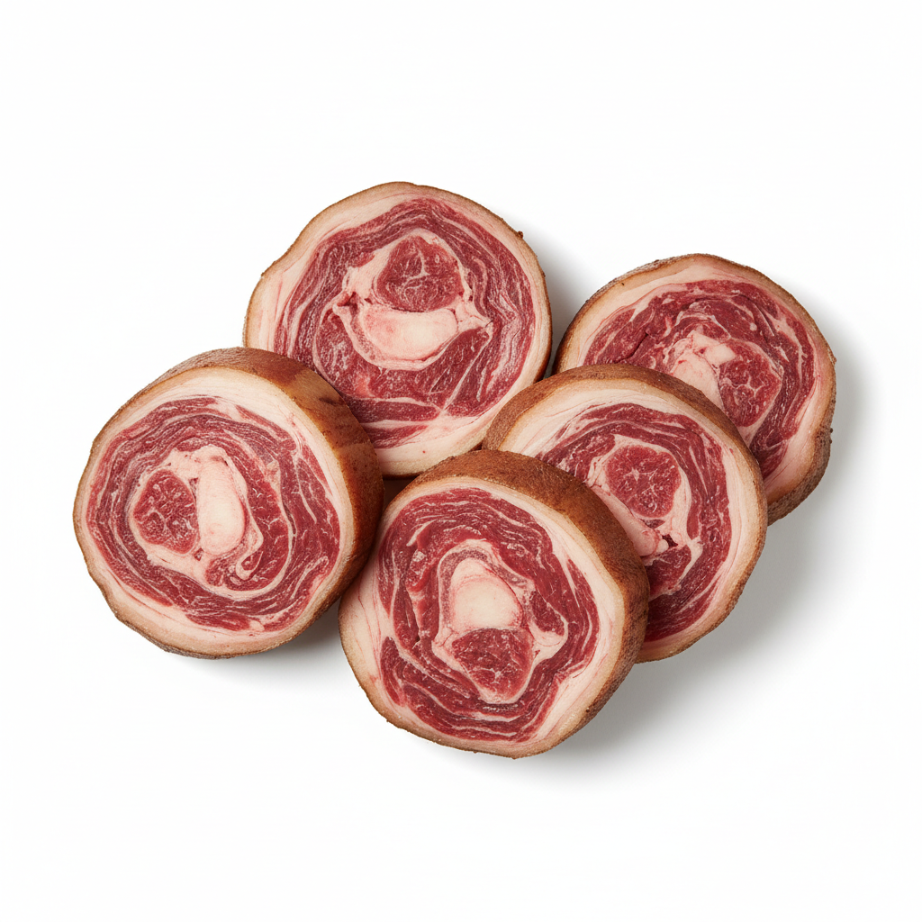 Beef Cow Heals Sliced 4kg Frozen
